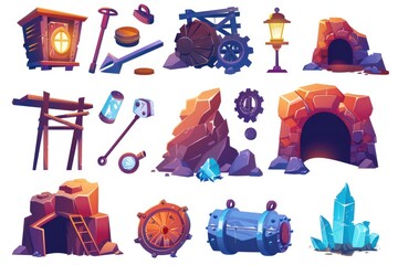 Poster - Assorted objects on a plain white backdrop, suitable for a variety of uses