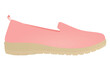 Pink  loafer shoes. vector illustration