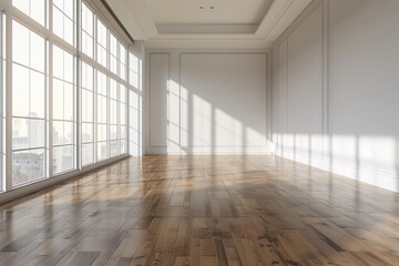 Poster - A spacious room with natural lighting, ideal for interior design projects