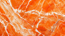 Bright Orange Marble Texture With White And Dark Orange Veins, Creating A Bold And Vibrant Look