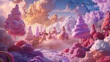 "Enchanting Wonderland: A Dreamy Landscape of Whimsy and Wonder"





