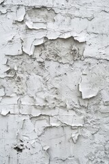 Poster - A white wall with peeling paint, suitable for urban decay concepts