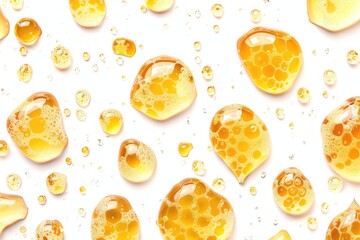Poster - A lot of bubbles on a white surface. Ideal for background use