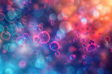 Poster - A bunch of bubbles floating in the air. Perfect for adding a whimsical touch to any project