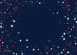 american themed starry border in red white and blue 