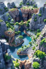 Aufkleber - Scenic view of a river with rocks and trees, suitable for nature backgrounds