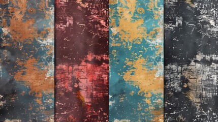 Wall Mural - Colorful scratched vintage backgrounds. Great for textures and backgrounds.