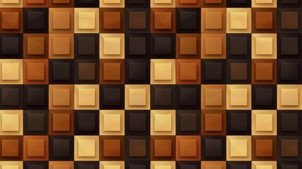 Poster - Pattern created from geometric tiles with repeating striped squares. You can use it for packaging, posters, etc.