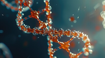Aufkleber - Detailed close up of a single strand of DNA. Perfect for scientific and medical concepts