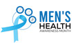 Men's Health Awareness Month observed every year in June. Template for background, banner, card, poster with text inscription.