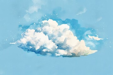 Aufkleber - A beautiful painting of a cloud in the sky, perfect for various design projects