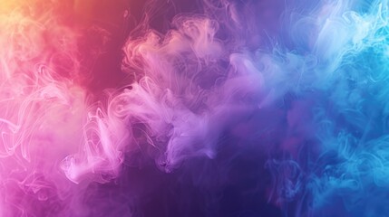 Poster - Close-up shot of smoke against a black backdrop. Ideal for abstract backgrounds