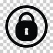 Lock Keyhole rounded icon. Locked padlock sign. flat style.