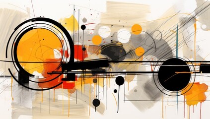 Wall Mural - Spiral Symphony: Intriguing Concentric Circles Dance in Abstract Background
