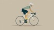 Abstract poster of epic cyclist race in minimalist, A cyclist sport banner