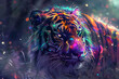 A multi-colored tiger