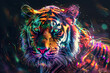 A multi-colored tiger