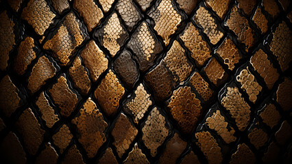 Abstract Background With Python Snake Skin Pattern Theme