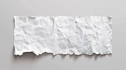 Poster - An abstract shred scrapbook craft label with shadow created using ripped paper and ripped border. White scrap sheet strip for banner design. Grunge tag element with ripped border. Realistic abstract