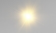© blagorodez - Shining golden stars. Light effects, glare, bokeh, glitter, explosion, golden light. Vector illustration.