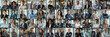 © pundapanda - Collage mosaic of photos of businessmen men and women of different races and ages, active business people, banner
