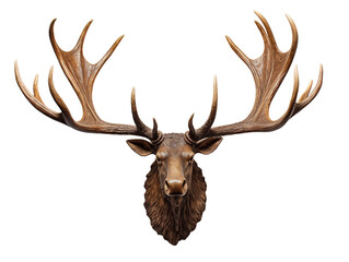 Wall Mural - moose antlers isolated on transparent background