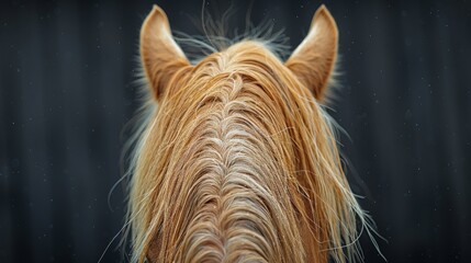 Wall Mural - back of a dun horse with long tail