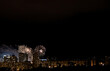Skyline with fireworks