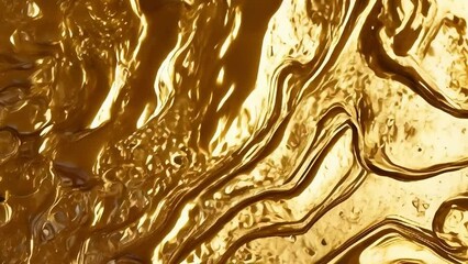 Poster - Glowing fluid liquid gold texture