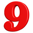 © Chetra168 - Red 3D Number 9