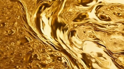 Aufkleber - Glowing fluid liquid gold texture