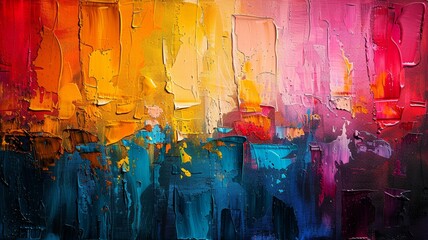 Wall Mural - Brighten up your home or office with this stunning abstract painting