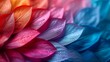 Colorful petals with gradient from red to blue.