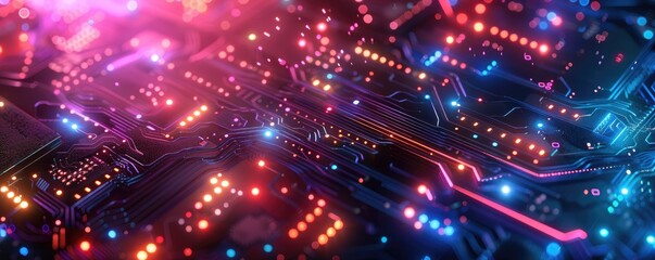 Poster - abstract technology circuit futuristic background