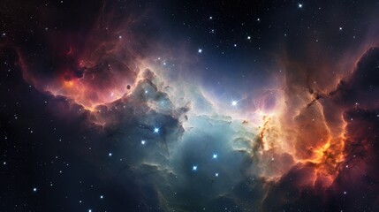 Abstract background pattern of a nebula galaxy in space.