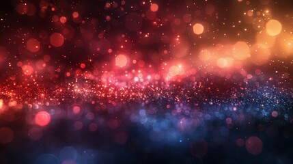 Poster - Red and blue bokeh lights create a vibrant abstract background.
