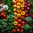 fresh colorful and tasty vegetables on the market with visible water drops, healthy eating