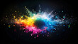 abstract splatter colorful background