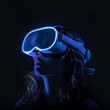 portrait of a woman with virtual reality goggles