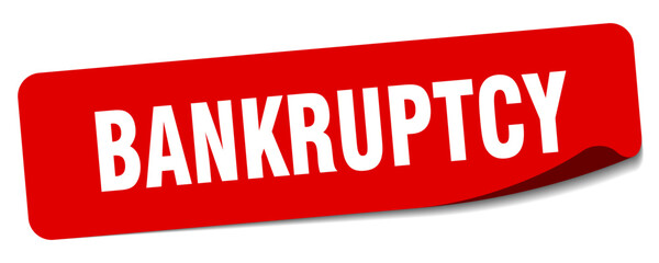 Wall Mural - bankruptcy sticker. bankruptcy label