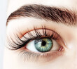 Closeup  of green woman's eye