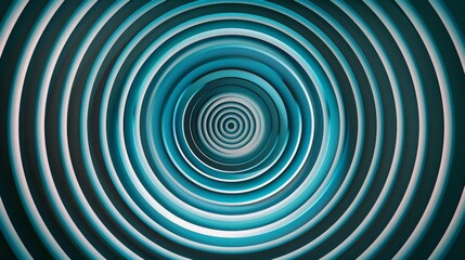 Fototapete - A blue circular pattern stands out against a stark black background, creating a striking contrast in this minimalist design.
