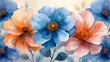 The sweet flower watercolor seamless pattern is a soft pastel colors seamless water color pattern that can be used for beauty products or other designs. ..............................