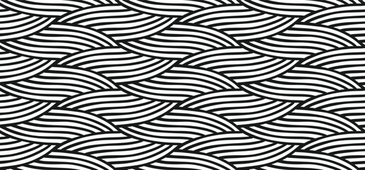 Wicker texture vector seamless pattern. 