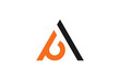 Logo design Initial letter A, with a simple and abstract triangle shape.