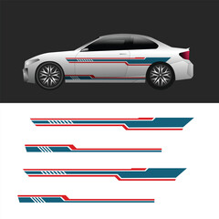 Wall Mural - line decal livery design vector for car wrapping
