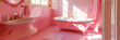 Cute pink bathroom.