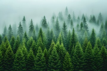 Wall Mural - beautiful green forest on a sunny day professional photography
