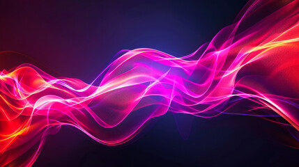 Poster - An abstract smooth, vibrant, dynamic wave of light