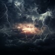 © Miva - Intense Lightning Storm Illuminate the Dark and Ominous Night Sky